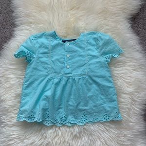 Polo Ralph Lauren Toddler Girl Light Blue Top Size 2T